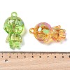 Electroplate Transparent Acrylic Pendants OACR-I014-11-4