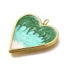 Brass Enamel Pendants KK-Q043-30G-2