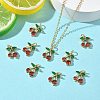 SHEGRACE Brass Colorful Cubic Zirconia Charms XGRQ4G282-670G-4