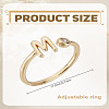 1Pc Brass Micro Pave Clear Cubic Zirconia Open Cuff Rings for Women RJEW-LP0002-37M-2