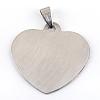 Non-Tarnish 201 Stainless Steel Mirror Polished Finish Stamping Blank Tag Pendants STAS-R064-82-2