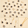   32Pcs 4 Style Alloy Pendants ENAM-PH0002-22-4