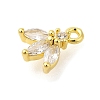 Rack Plating Brass Micro Pave Cubic Zirconia Charms KK-S396-42G-2