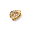 Brass Micro Pave Cubic Zirconia Beads KK-F895-19G-3