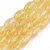 Transparent Crackle Glass Beads Strands GLAA-S192-B-010G-1