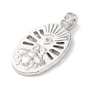 Brass Pendants With Clear Cubic Zirconia KK-S403-04P-2