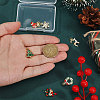 6Pcs 6 Styles Christmas Theme Brass Rhinestone Pendants KK-CA0003-79-3