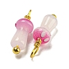 Mushroom Glass Charms KK-C046-02C-2