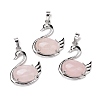 Natural Rose Quartz Pendants G-M385-04P-C-1
