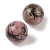 Natural Rhodonite No Hole Sphere Beads G-K353-04D-37-2