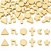36Pcs 6 Styles Brass Beads KK-TA0002-07-1