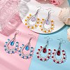 3Pairs Handmade Glass Seed Beads Teardrop Dangle Earrings EJEW-MZ00296-2