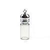 Transparent Glass Bottle Pendants PW-WG72D6E-02-1