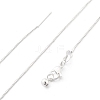 1mm Rack Plating Brass Box Chain Adjustable Slider Necklaces for Women Men MAK-L044-01S-4