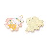 Alloy Enamel Pendants ENAM-T022-62E-2