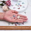 30Pcs 5 Colors Zinc Alloy Butterfly Jewelry Charms FIND-TA0001-61-5