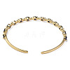 Cubic Zirconia Flat Round Open Cuff Bangle BJEW-N012-032C-4