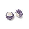 Alloy Rhinestone Clay Pave Beads ALRI-D300-03S-02-2