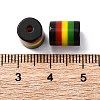 Ghana Jamaica Reggae Stripe Resin Beads X-RESI-G104-01C-3