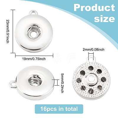 Alloy Hang Snap Base Pendant FIND-FG0001-97-1