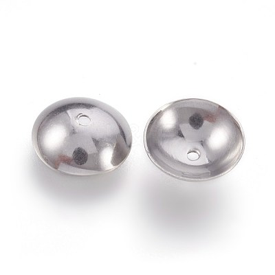 Non-Tarnish 201 Stainless Steel Bead Caps STAS-F188-16P-1