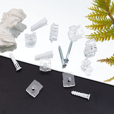 64Sets Plastic Mirror Hanging Kit DIY-CA0003-74-1