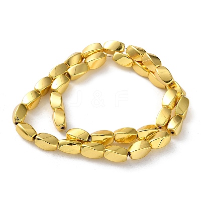 Electroplated Synthetic Non-magnetic Hematite Beads Strands G-P545-G03-8x12mm-1
