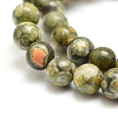 Natural Rhyolite Jasper Bead Strands G-G684-01-10mm-1