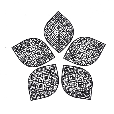 430 Stainless Steel Filigree Pendants STAS-S108-12A-1