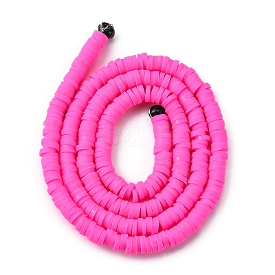 Handmade Polymer Clay Beads Strands CLAY-R089-4mm-Q031-1