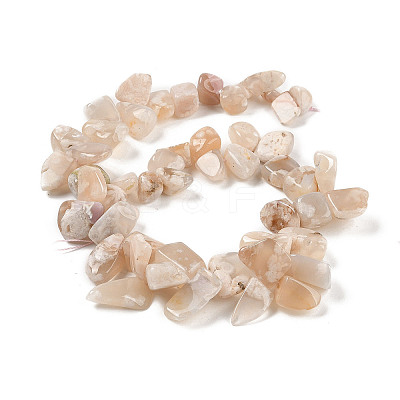 Natural Cherry Blossom Agate Beads Strands G-NH0010-F02-01-1