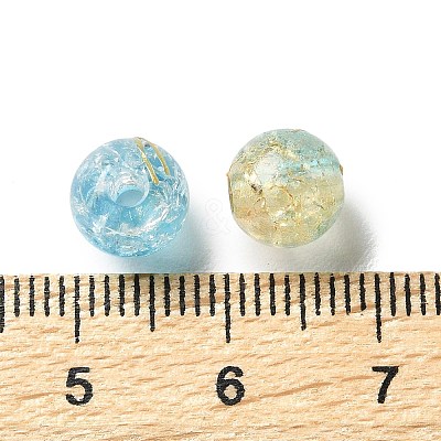 Transparent Crackle Acrylic Beads DACR-D300-01A-8mm-1