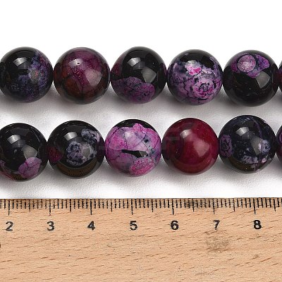 Natural Fire Crackle Agate(Dyed & Heated) Beads Strands G-K425-A06-14mm-1