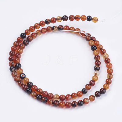 Natural Agate Bead Strands X-G-R173-4mm-05-1