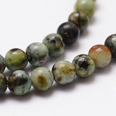 Natural African Turquoise(Jasper) Beads Strands X-G-D840-90-8mm-1