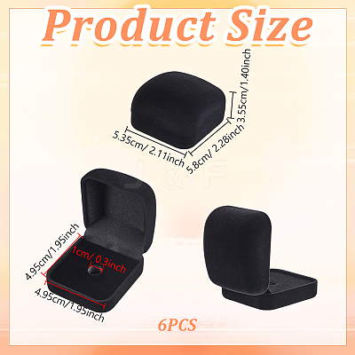 Plastic Cover with Velvet Brooch Packing Boxes VBOX-WH0012-04A-1