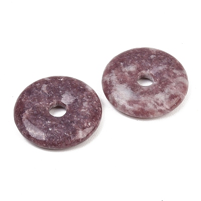 Natural Lepidolite Pendants G-K099-50mm-02-1