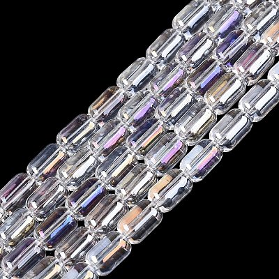 Electroplate Transparent Glass Beads Strands LS-EGLA-Q132-03A-A01-1