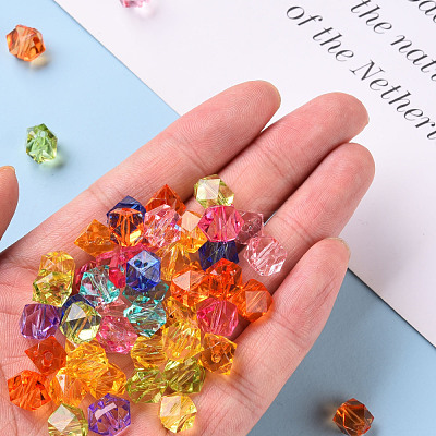Transparent Acrylic Beads TACR-S154-15B-1
