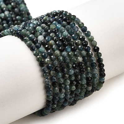 Natural Blue Tourmaline Beads Strands G-G259-D10-2mm-1