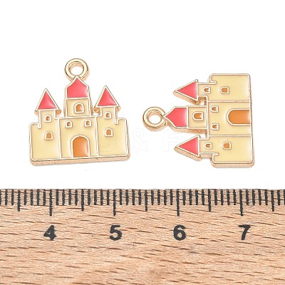 Alloy Enamel Pendants AL-CBAE435-60G-1