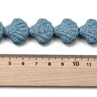Dyed Natural Lava Rock Beads Strands G-A264-A04-01B-1