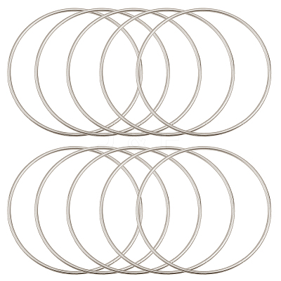 10Pcs Iron Ring for DIY Woven Net/Web with Feather IFIN-SP0001-56B-P-1