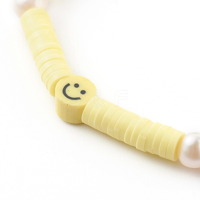 Handmade Polymer Clay Heishi Beaded Stretch Bracelets BJEW-JB06143-1