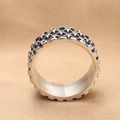 Punk Style 304 Stainless Steel Finger Rings for Men FS-WG83721-04-1