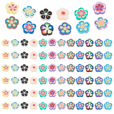 600Pcs 12 Colors Handmade Polymer Clay Cabochons CLAY-PH0001-46-1