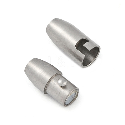 Non-Tarnish 304 Stainless Steel Locking Tube Magnetic Clasps X-STAS-F194-20P-1