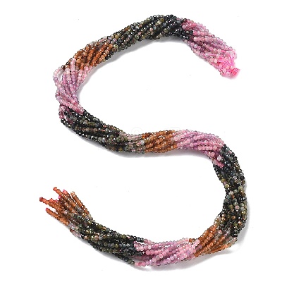 Gradient Color Natural Multicolor Tourmaline Beads Strands G-ONLY-T-A07-01A-1
