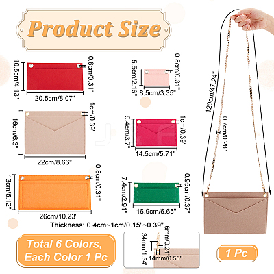 Wool Felt Bag Organizer Inserts FIND-WR0008-25-1