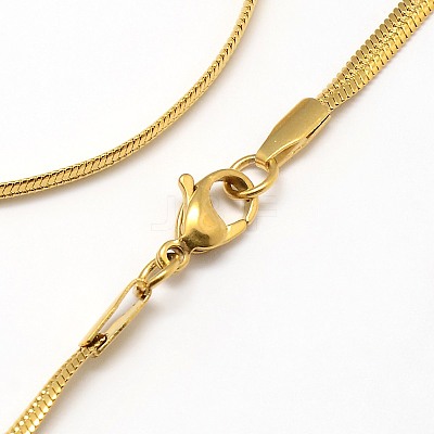 Trendy Men's 304 Stainless Steel Herringbone Chain Necklaces X-NJEW-M074-C-01-1